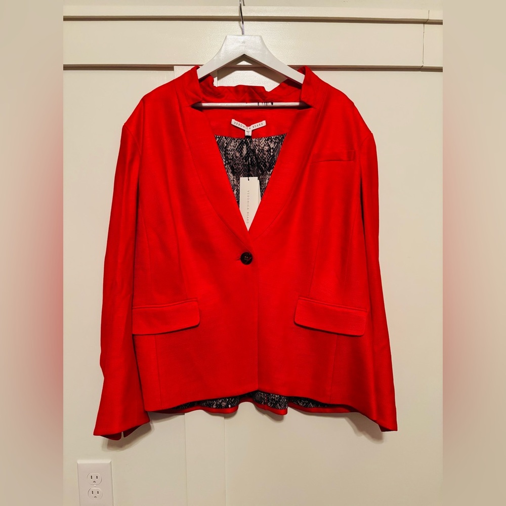 Veronica Beard, size 22, red blazer.